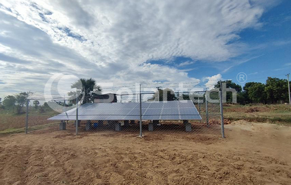 The UNDP Myanmar Village Solar Water Supply Project Selected Solartech PB-G3 Series AC Solar Pumping System