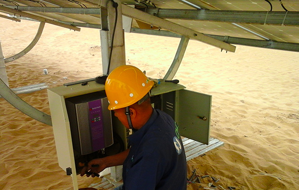 Solar pumping desert control pilot project in Ulan